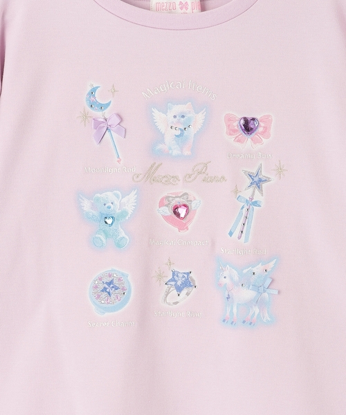 希少★メゾピアノ★ロマンティック　グラフィック　Tシャツ セール】マジカルグラフィック 長袖Tシャツ（Tシャツ/カットソー