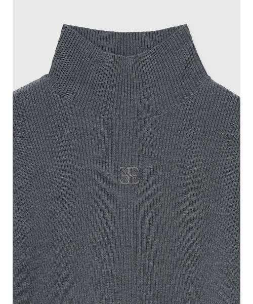 EIMY ISTOIRE（エイミーイストワール）の「ボトルネックリブニットトップス（ニット/セーター・レディース・グレー/ブラック/ホワイト/ピンク・F）」の7枚目の写真