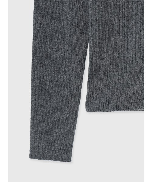 EIMY ISTOIRE（エイミーイストワール）の「ボトルネックリブニットトップス（ニット/セーター・レディース・グレー/ブラック/ホワイト/ピンク・F）」の9枚目の写真