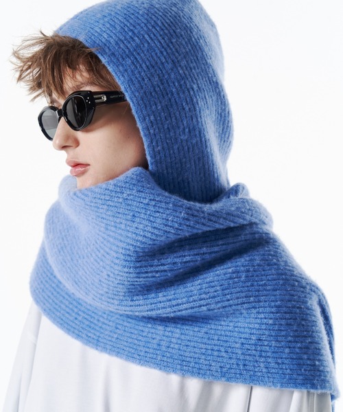 JOSE MOON（ジョゼムーン）の「WOOL CASHMERE HOODIE MUFFLER/ウール