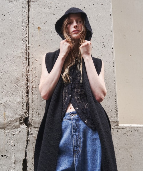 JOSE MOON（ジョゼムーン）の「WOOL CASHMERE HOODIE MUFFLER/ウール