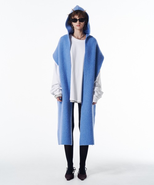 JOSE MOON（ジョゼムーン）の「WOOL CASHMERE HOODIE MUFFLER/ウール