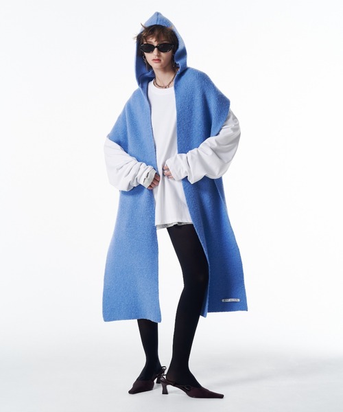 100000円→27800円　ブルーガール　（マフラー付き*·♡॰ॱ०⁺ ） dazzlin（ダズリン） マフラー ストール リップルカールマフラー