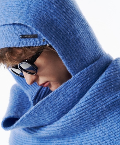 JOSE MOON（ジョゼムーン）の「WOOL CASHMERE HOODIE MUFFLER/ウール