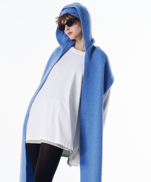 JOSE MOON（ジョゼムーン）の「WOOL CASHMERE HOODIE MUFFLER/ウール