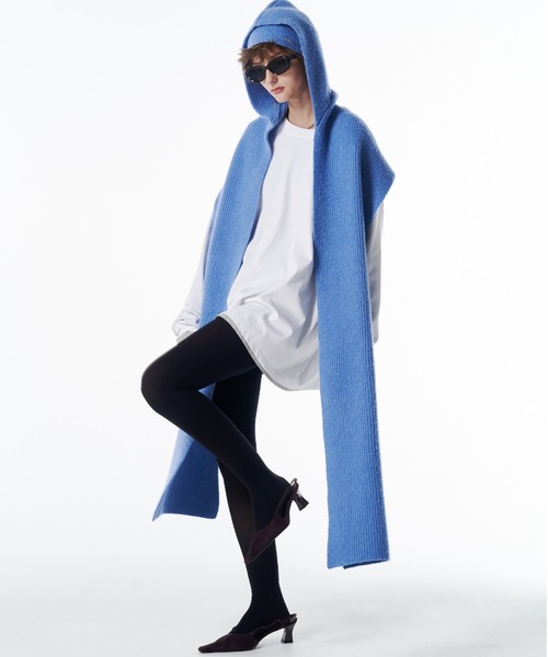 Blamink　カシミヤ　フード　マフラー JOSE MOON（ジョゼムーン）の「WOOL CASHMERE HOODIE MUFFLER/ウール