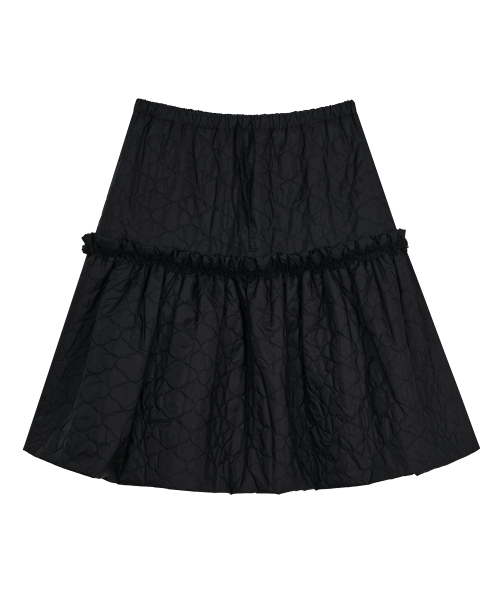 TYPESERVICE（タイプサービス）の「Quilted Ruffled Skirt [Black]（スカート・レディース・その他・FREE）」の2枚目の写真
