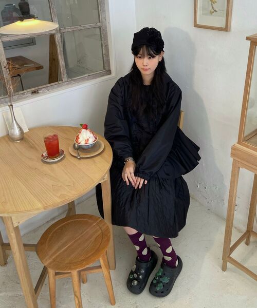 TYPESERVICE（タイプサービス）の「Quilted Ruffled Skirt [Black]（スカート・レディース・その他・FREE）」の6枚目の写真