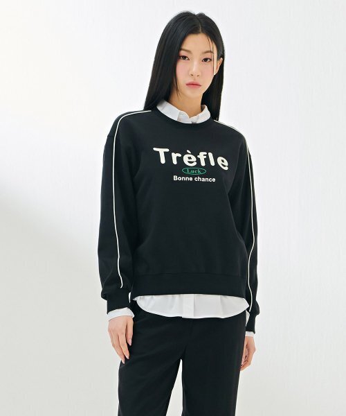 CHASECULT(チェイスカルト)の「レディース パイピング装飾 スウェットTシャツ-DARG5181B03(スウェット・レディース・ブラック・90/85)」の5枚目の写真