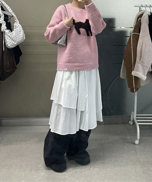 THE GREEN LAB（ザグリーンラボ）の「アンバランスフレアスカート[ブラック]（スカート・レディース・その他・FREE）」の18枚目の写真