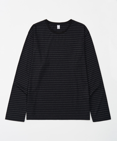 TOFFEE(トフィー)の「フェイドストライプロングスリーブ (ブラック)(Tシャツ/カットソー・メンズ・その他・MEDIUM/LARGE/X-LARGE)」の2枚目の写真