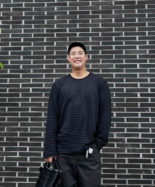 TOFFEE(トフィー)の「フェイドストライプロングスリーブ (ブラック)(Tシャツ/カットソー・メンズ・その他・MEDIUM/LARGE/X-LARGE)」の7枚目の写真