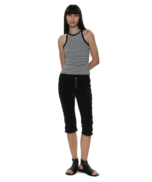 PARTIMENTO WOMEN(パルティメントウィメン)の「PWC ストライプリブドレーサーバックタンク_ブラック(Tシャツ/カットソー・レディース・その他・SMALL/MEDIUM/LARGE)」の5枚目の写真