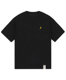 [UNISEX-24]スモールストリートボードドットスマイル半袖Tシャツ_ブラック