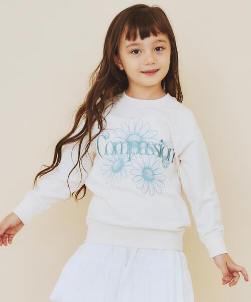 THE SHOP TK （ザ ショップ ティーケー ）の「【110－160/3柄×2色】ミニ裏毛ロゴプルオーバー（スウェット・キッズ・アイボリー/アイボリー系/グレー/グレー系/ネイビー系5/アイボリー系3・12/11/16/15 /14/13）」の4枚目の写真