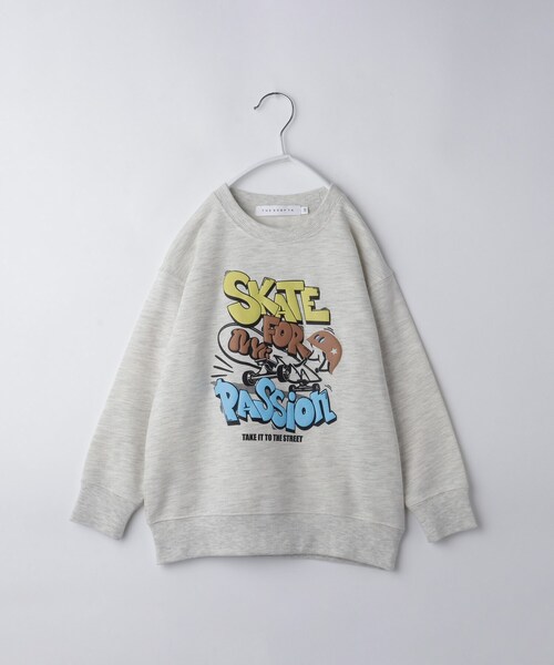 THE SHOP TK （ザ ショップ ティーケー ）の「【110－160/3柄×2色】ミニ裏毛ロゴプルオーバー（スウェット・キッズ・アイボリー/アイボリー系/グレー/グレー系/ネイビー系5/アイボリー系3・12/11/16/15 /14/13）」の5枚目の写真