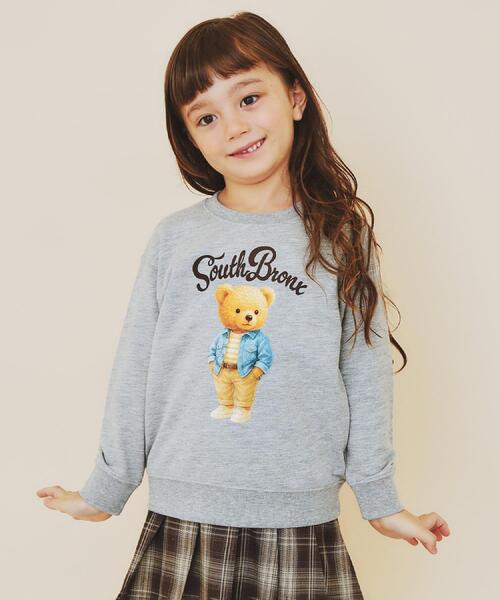 THE SHOP TK （ザ ショップ ティーケー ）の「【110－160/3柄×2色】ミニ裏毛ロゴプルオーバー（スウェット・キッズ・アイボリー/アイボリー系/グレー/グレー系/ネイビー系5/アイボリー系3・12/11/16/15 /14/13）」の2枚目の写真