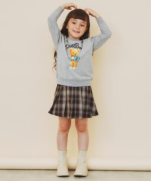 THE SHOP TK （ザ ショップ ティーケー ）の「【110－160/3柄×2色】ミニ裏毛ロゴプルオーバー（スウェット・キッズ・アイボリー/アイボリー系/グレー/グレー系/ネイビー系5/アイボリー系3・12/11/16/15 /14/13）」の7枚目の写真