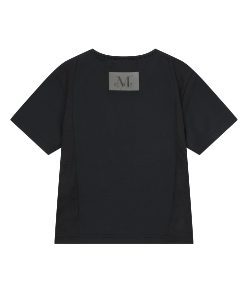 MUCENT（ムセント）の「バーニッシュメタルロゴスパンハーフジップ（Tシャツ/カットソー・レディース・ブラック・FREE）」の3枚目の写真