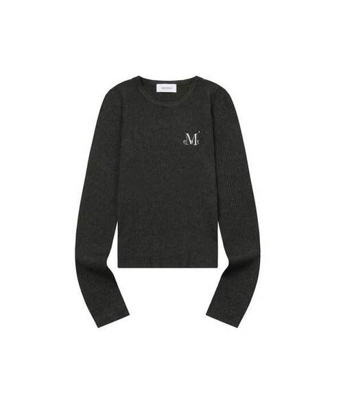 グリーブラウンドネッククロップリブニット（4カラー）（ニット