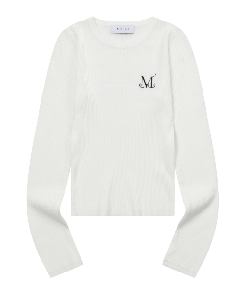 MUCENT(ムセント)の「グリーブラウンドネッククロップリブニット(4カラー)(ニット/セーター・レディース・チャコール/Beige/ホワイト/グレー・FREE)」の22枚目の写真