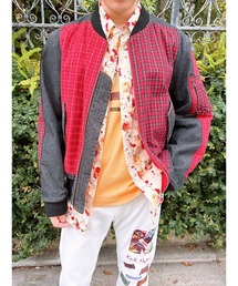 KARL HELMUT（カールヘルム）の「Puss in Boots 刺繍サテンブルゾン