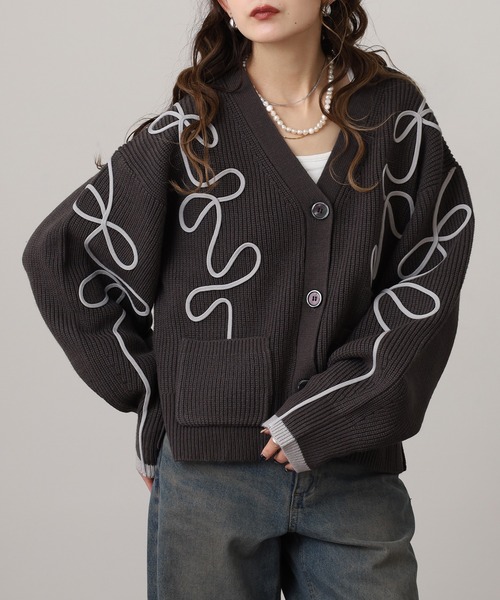 セール】EGLANTINE コード刺繍カーディガン（カーディガン/ボレロ