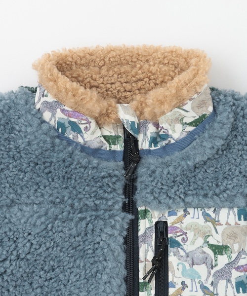 sense of wonder（センスオブワンダー）の「キューフォーザズーボアブルゾン（ブルゾン・キッズ・モカ/ブルー・110cm/120cm/130cm/100cm/90cm）」の4枚目の写真
