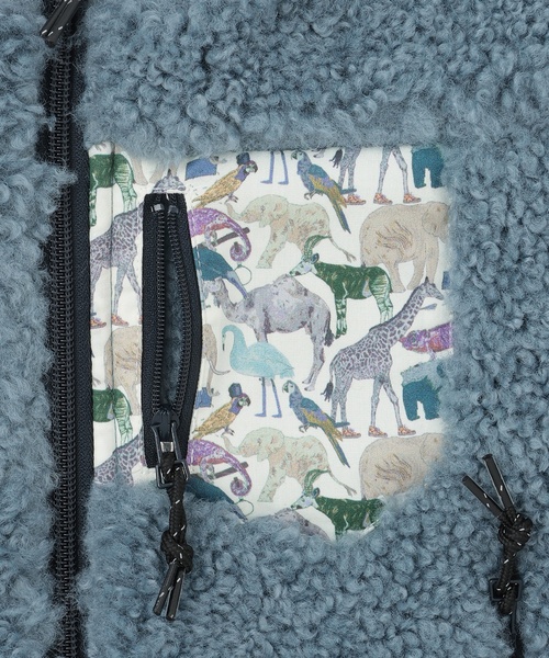 sense of wonder（センスオブワンダー）の「キューフォーザズーボアブルゾン（ブルゾン・キッズ・モカ/ブルー・110cm/120cm/130cm/100cm/90cm）」の5枚目の写真