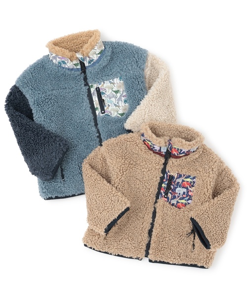 sense of wonder（センスオブワンダー）の「キューフォーザズーボアブルゾン（ブルゾン・キッズ・モカ/ブルー・110cm/120cm/130cm/100cm/90cm）」の10枚目の写真