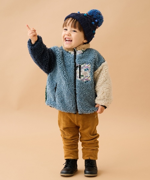 sense of wonder（センスオブワンダー）の「キューフォーザズーボアブルゾン（ブルゾン・キッズ・モカ/ブルー・110cm/120cm/130cm/100cm/90cm）」の13枚目の写真