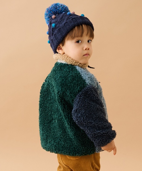 sense of wonder（センスオブワンダー）の「キューフォーザズーボアブルゾン（ブルゾン・キッズ・モカ/ブルー・110cm/120cm/130cm/100cm/90cm）」の15枚目の写真