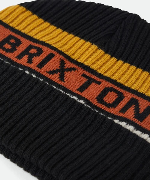 BRIXTON（ブリクストン）の「BRIXTON/ブリクストン ビーニー RAINIER STRIPED BEANIE 11955（ニットキャップ/ビーニー・メンズ・ロイヤルブルー/ブラック×イエロー・FREE）」の3枚目の写真