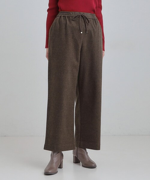 DRESKIP（ドレスキップ）の「【洗濯機可/S-LL/あったか】ラフ過ぎない 大人のイージーワイドパンツ（その他パンツ・レディース・ブラック/グレー/ダークブラウン・01/02/03/04）」の22枚目の写真