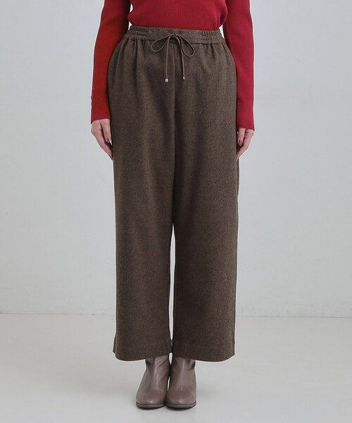 DRESKIP（ドレスキップ）の「【洗濯機可/S-LL/あったか】ラフ過ぎない 大人のイージーワイドパンツ（その他パンツ・レディース・ブラック/グレー/ダークブラウン・01/02/03/04）」の11枚目の写真