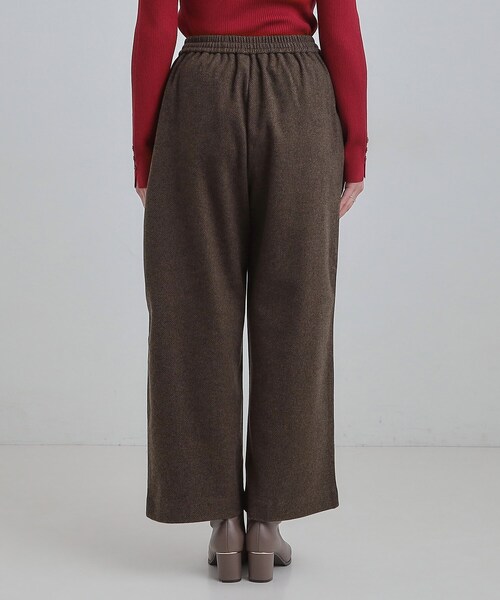 DRESKIP（ドレスキップ）の「【洗濯機可/S-LL/あったか】ラフ過ぎない 大人のイージーワイドパンツ（その他パンツ・レディース・ブラック/グレー/ダークブラウン・01/02/03/04）」の9枚目の写真