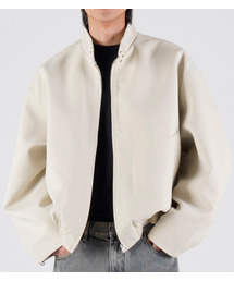 BUTTON SEOUL（ボタンソウル）の「Neck Button Point Biker Jacket (Light Beige)（ライダースジャケット・メンズ）」