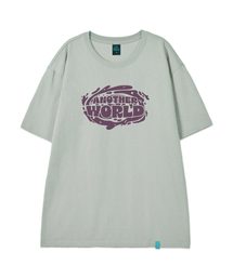 [アナザーワールド]コットンルージュフィット半袖Tシャツ_ダースティミント