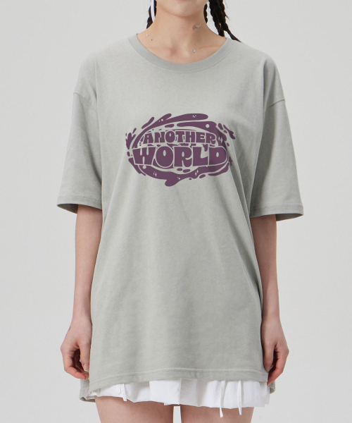 ASTRAL PROJECTION（アストラルプロジェクション）の「[アナザーワールド]コットンルージュフィット半袖Tシャツ_ダースティミント（Tシャツ/カットソー・メンズ・その他・MEDIUM/LARGE/X-LARGE/XX-LARGE）」の3枚目の写真