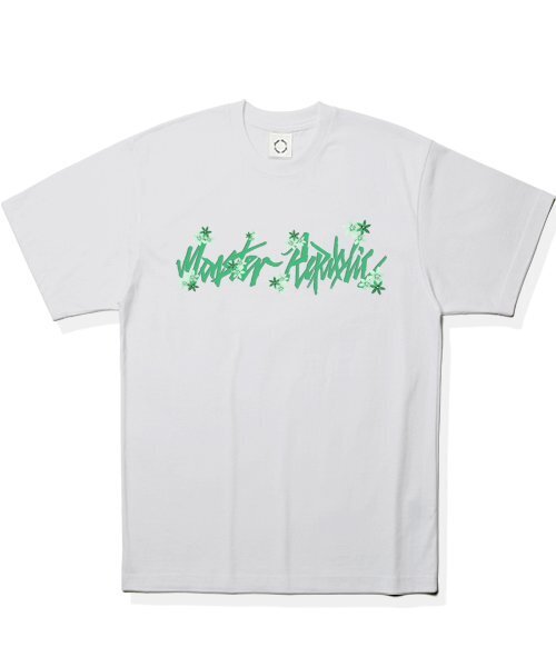 MONSTER REPUBLIC（モンスターリパブリック）の「ムーブメント ベーシック フラワー グリーン Tシャツ ホワイト（Tシャツ/カットソー・レディース・その他・LARGE/MEDIUM/SMALL/X-LARGE）」の3枚目の写真