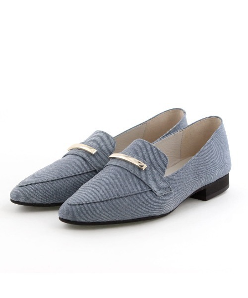 HIMIKO(ヒミコ)の「【HIMIKO】メタルバーポインテッドローファー/661101(ローファー・レディース・アイボリー/ブラック/ブルー・26.5cm/26.0cm/25.5cm/25.0cm/24.5cm/24.0cm/23.5cm/23.0cm/22.5cm/22.0cm/21.5cm)」の3枚目の写真