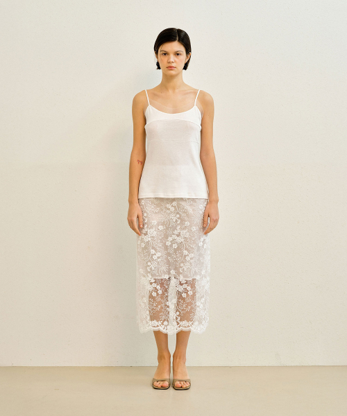 MAYVERU(メイバーユー)の「Flori Sleeveless T-Shirt _ Ivory(Tシャツ/カットソー・レディース・アイボリー・FREE)」の3枚目の写真