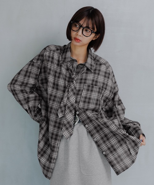 PAGEBOY(ページボーイ)の「ネクタイツキ2WAYシャツ/ボウタイ(シャツ/ブラウス・レディース・チェック/ストライプ・FREE)」の22枚目の写真