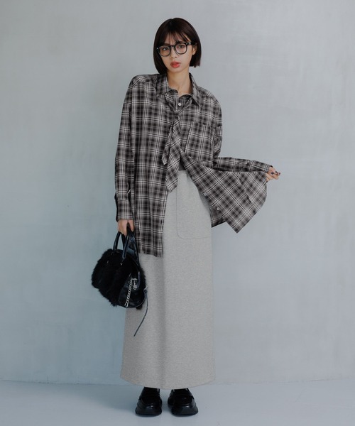 PAGEBOY(ページボーイ)の「ネクタイツキ2WAYシャツ/ボウタイ(シャツ/ブラウス・レディース・チェック/ストライプ・FREE)」の19枚目の写真