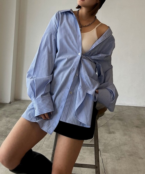 PAGEBOY(ページボーイ)の「ネクタイツキ2WAYシャツ/ボウタイ(シャツ/ブラウス・レディース・チェック/ストライプ・FREE)」の10枚目の写真