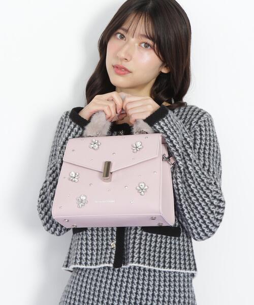 JILL by JILL STUART(ジルバイジルスチュアート)の「◇ランダムビジューファーハンドルバッグ(ハンドバッグ・レディース・レッド/ピンク/ホワイト/グレー・FREE)」の22枚目の写真