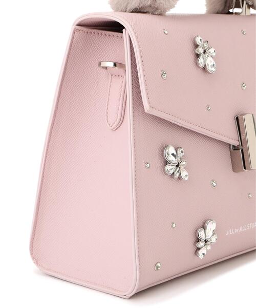 JILL by JILL STUART(ジルバイジルスチュアート)の「◇ランダムビジューファーハンドルバッグ(ハンドバッグ・レディース・レッド/ピンク/ホワイト/グレー・FREE)」の13枚目の写真