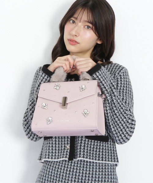 JILL by JILL STUART（ジルバイジルスチュアート）の「◇ランダムビジューファーハンドルバッグ（ハンドバッグ・レディース・レッド/ピンク/ホワイト/グレー・FREE）」の13枚目の写真