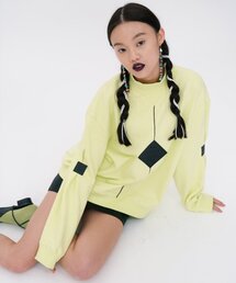 OTHER-worldly（アザーワールドリー）の「スクエアポイントスウェットシャツ[ライム]_ウィメンズ（スウェット）」