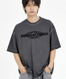 クラウントロンピグメント半袖Tシャツチャコール